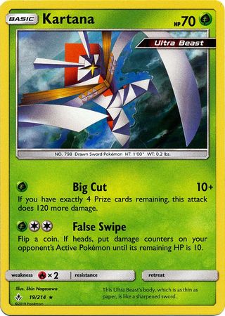 Pokemon Card Unbroken Bonds 19/214 019/214 Kartana Holo Rare