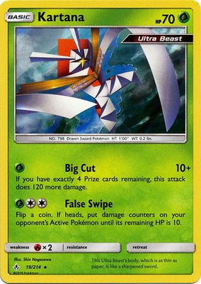 Pokemon Card Unbroken Bonds 19/214 019/214 Kartana Holo Rare