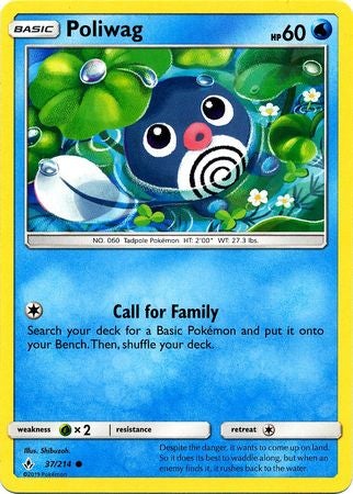 <transcy>Pokemon Card Unbroken Bonds 37/214 037/214 Poliwag Common</transcy>