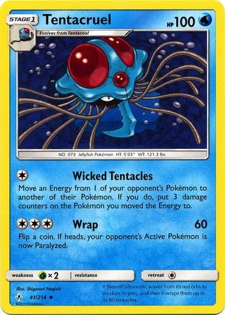 Pokemon Card Unbroken Bonds 41/214 041/214 Tentacruel Uncommon