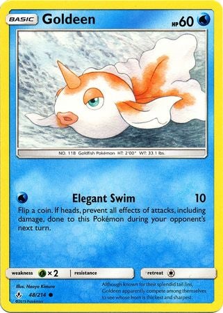 <transcy>Pokemon Card Unbroken Bonds 48/214 048/214 Goldeen Common</transcy>