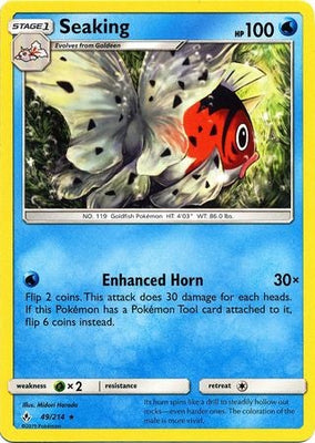 Pokemon Card Unbroken Bonds 49/214 049/214 Seaking Rare