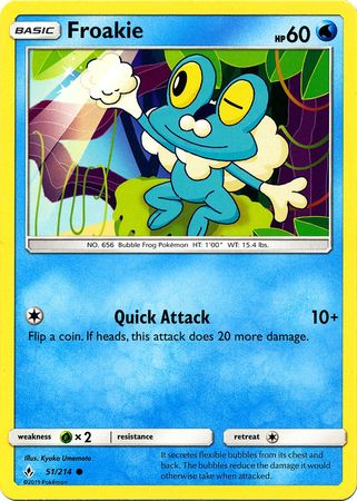 <transcy>Pokemon Card Unbroken Bonds 51/214 051/214 Froakie Common</transcy>