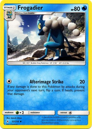 <transcy>Pokemon Card Unbroken Bonds 52/214 052/214 Frogadier Gelegentlich</transcy>