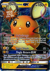 Pokemon Card 57/214 Unbroken Bonds Dedenne GX Ultra Rare