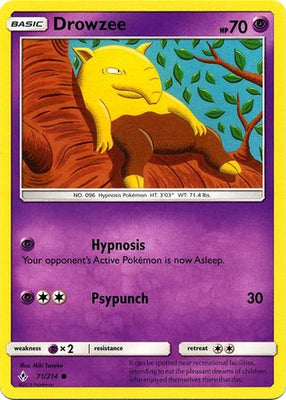 Pokemon Card Unbroken Bonds 71/214 071/214 Drowzee Common