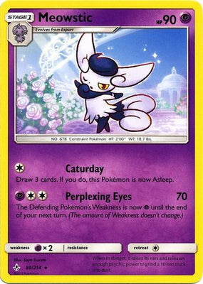 Pokemon Card Unbroken Bonds 80/214 080/214 Meowstic Rare