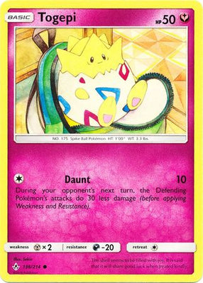 Pokemon Card Unbroken Bonds 136/214 Togepi Common