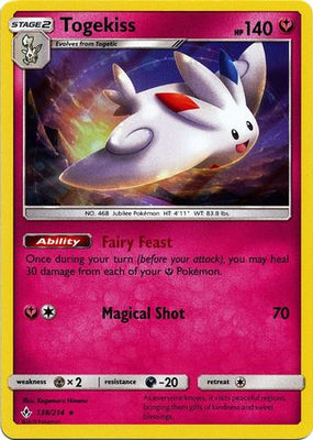Pokemon Card Unbroken Bonds 138/214 Togekiss Holo Rare
