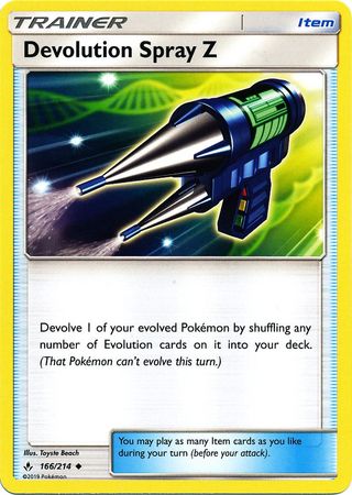 <transcy>Pokemon Card Unbroken Bonds 166/214 Devolution Spray Z Gegenstand Gelegentlich</transcy>