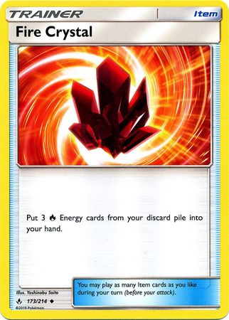 <transcy>Pokemon Card Unbroken Bonds 173/214 Feuerkristallgegenstand Gelegentlich</transcy>