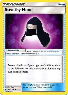 Pokemon Card Unbroken Bonds 186/214 Stealthy Hood Item Uncommon