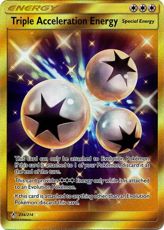 (S) Pokemon Card Unbroken Bonds 234/214 Triple Acceleration Energy Secret Rare