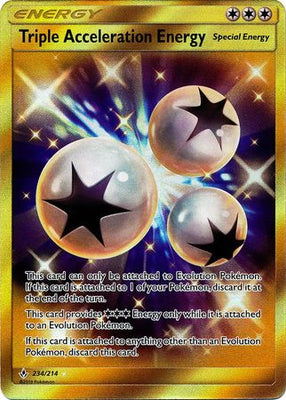 Pokemon Card Unbroken Bonds 234/214 Triple Acceleration Energy Secret Rare