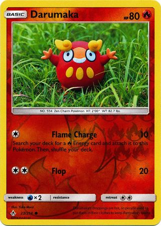 <transcy>Pokemon Card Unbroken Bonds 23/214 023/214 Darumaka Common Reverse Holo</transcy>