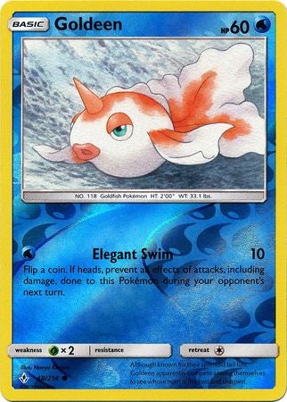 <transcy>Pokemon Card Unbroken Bonds 48/214 048/214 Goldeen Common Reverse Holo</transcy>