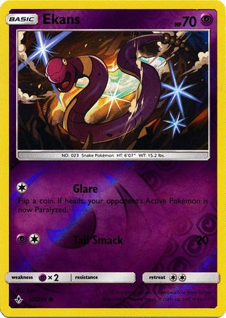 <transcy>Pokemon Card Unbroken Bonds 62/214 062/214 Ekans Common Reverse Holo</transcy>