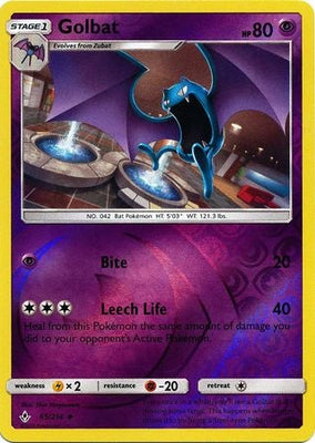 Pokemon Card Unbroken Bonds 65/214 065/214 Golbat Uncommon Reverse Holo