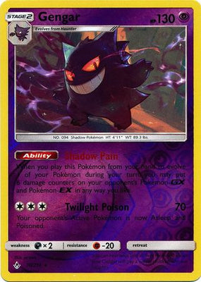 Pokemon Card Unbroken Bonds 70/214 070/214 Gengar Rare Reverse Holo