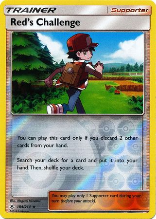 <transcy>Pokemon Card Unbroken Bonds 184/214 Reds Herausforderungs-Unterstützer Seltenes Reverse Holo</transcy>