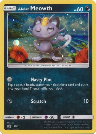 Pokemon Card SM Black Star Promos SM51 Alolan Meowth