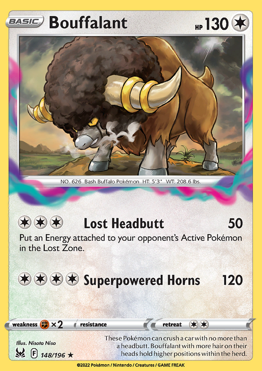 Pokemon Card Lost Origin 148/196 Bouffalant Rare *MINT*