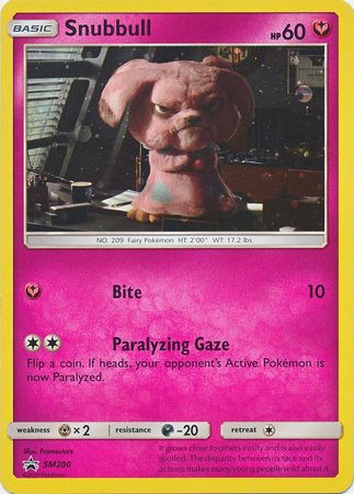 <transcy>口袋妖怪卡片 SM 黑星促销 SM200 Snubbull</transcy>