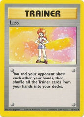 <transcy>Pokemon Card Base Set Ubegrænset 75/102 Lass Trainer Sjældent SPILT</transcy>