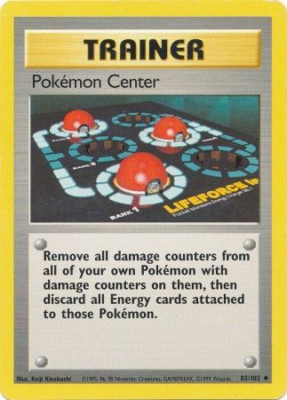 Pokemon Card Base Set Unlimited 85/102 Pokemon Center Trainer Uncommon NEAR MINT