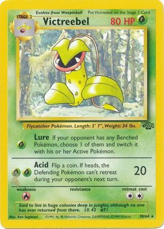 Pokemon Card Jungle Set Unlimited 30/64 Victreebel Rare NEAR MINT