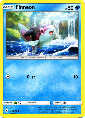 <transcy>Pokemon Card Unified Minds 039/236 39/236 Finneon Common</transcy>