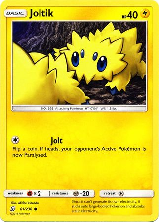 <transcy>Pokemon Card Unified Minds 061/236 61/236 Joltik Common</transcy>