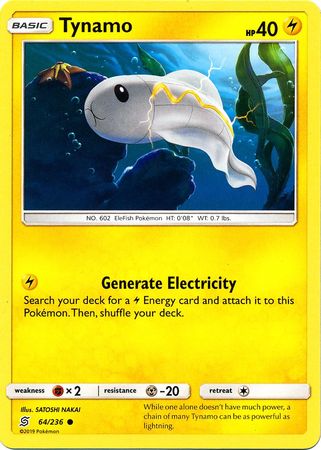 <transcy>Pokemon Card Unified Minds 064/236 64/236 Tynamo Common</transcy>