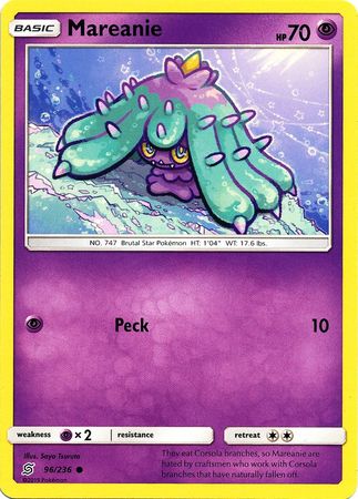 <transcy>Pokemon Card Unified Minds 096/236 96/236 Mareanie Common</transcy>