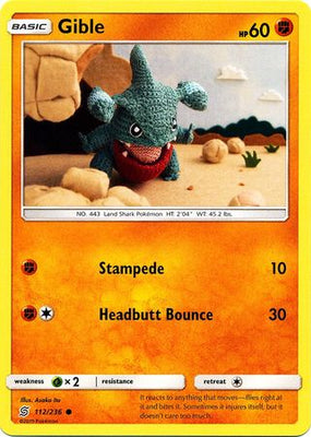 <transcy>Pokemon Card Unified Minds 112/236 Gible Common</transcy>