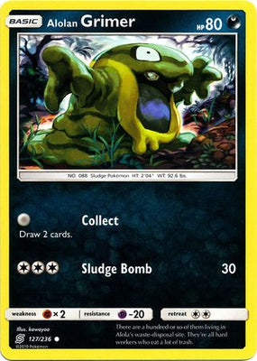 Pokemon Card Unified Minds 127/236 Alolan Grimer Common