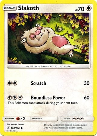 <transcy>Pokemon Card Unified Minds 168/236 Slakoth Common</transcy>