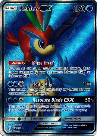 <transcy>Pokemon Card Unified Minds 219/236 Keldeo GX Volle Kunst</transcy>