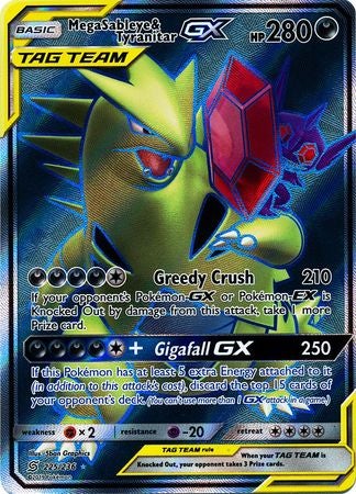 <transcy>Pokemon Karte Unified Minds 225/236 Mega Sableye &amp; Tyranitar Tag Team GX Volle Kunst</transcy>