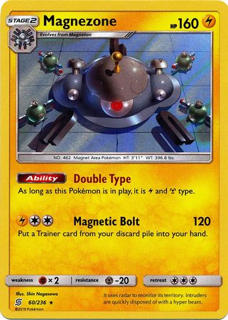 <transcy>Pokemon Card Unified Minds 060/236 60/236 Magnezone Holo Selten</transcy>