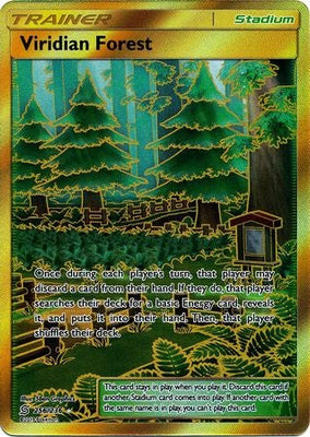 Pokemon Card Unified Minds 256/236 Viridian Forest Stadium Secret Rare