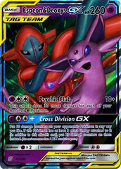 Pokemon Card Unified Minds 072/236 72/236 Espeon & Deoxys Tag Team GX Ultra Rare