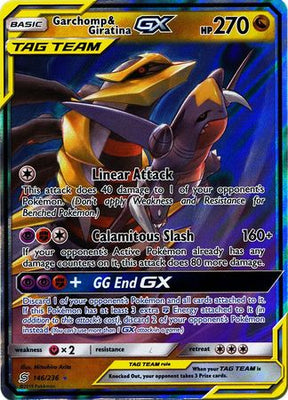 Pokemon Card Unified Minds 146/236 Garchomp & Giratina Tag Team GX Ultra Rare