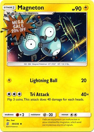 <transcy>Pokemon Card Unified Minds 059/236 59/236 Magneton Gelegentlich</transcy>