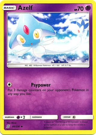 <transcy>Pokemon Card Unified Minds 085/236 85/236 Azelf غير مألوف</transcy>