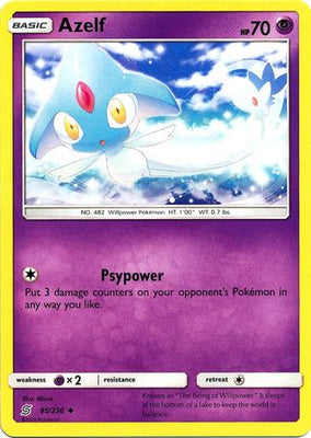 Pokemon Card Unified Minds 085/236 85/236 Azelf Uncommon