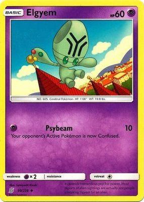 <transcy>Pokemon Card Unified Minds 090/236 90/236 Elgyem غير شائع</transcy>