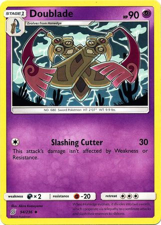 <transcy>Pokemon Card Unified Minds 094/236 94/236 Doublade Gelegentlich</transcy>