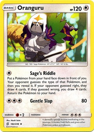 <transcy>Pokemon Card Unified Minds 182/236 Oranguru Gelegentlich</transcy>