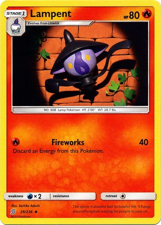 <transcy>Pokemon Card Unified Minds 029/236 29/236 Lampent Gelegentlich</transcy>